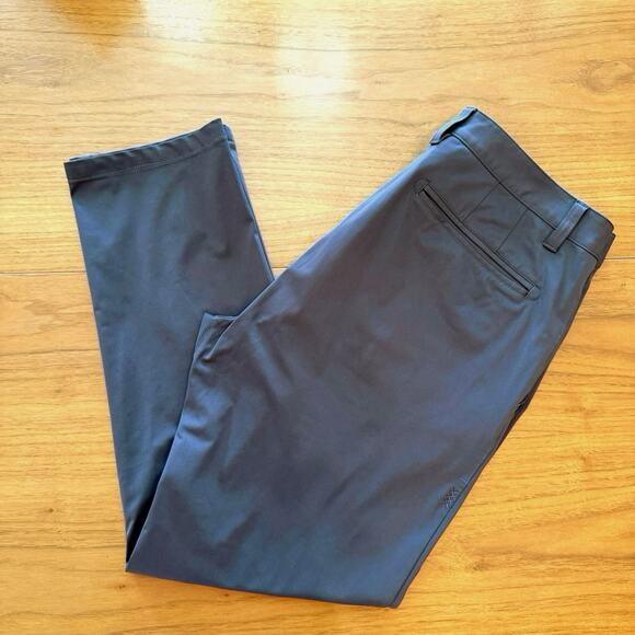 Rhone Pants Size 33 x 28 Slim Commuter Blue Gray Flat Front Travel Style 100036 - Picture 16 of 16